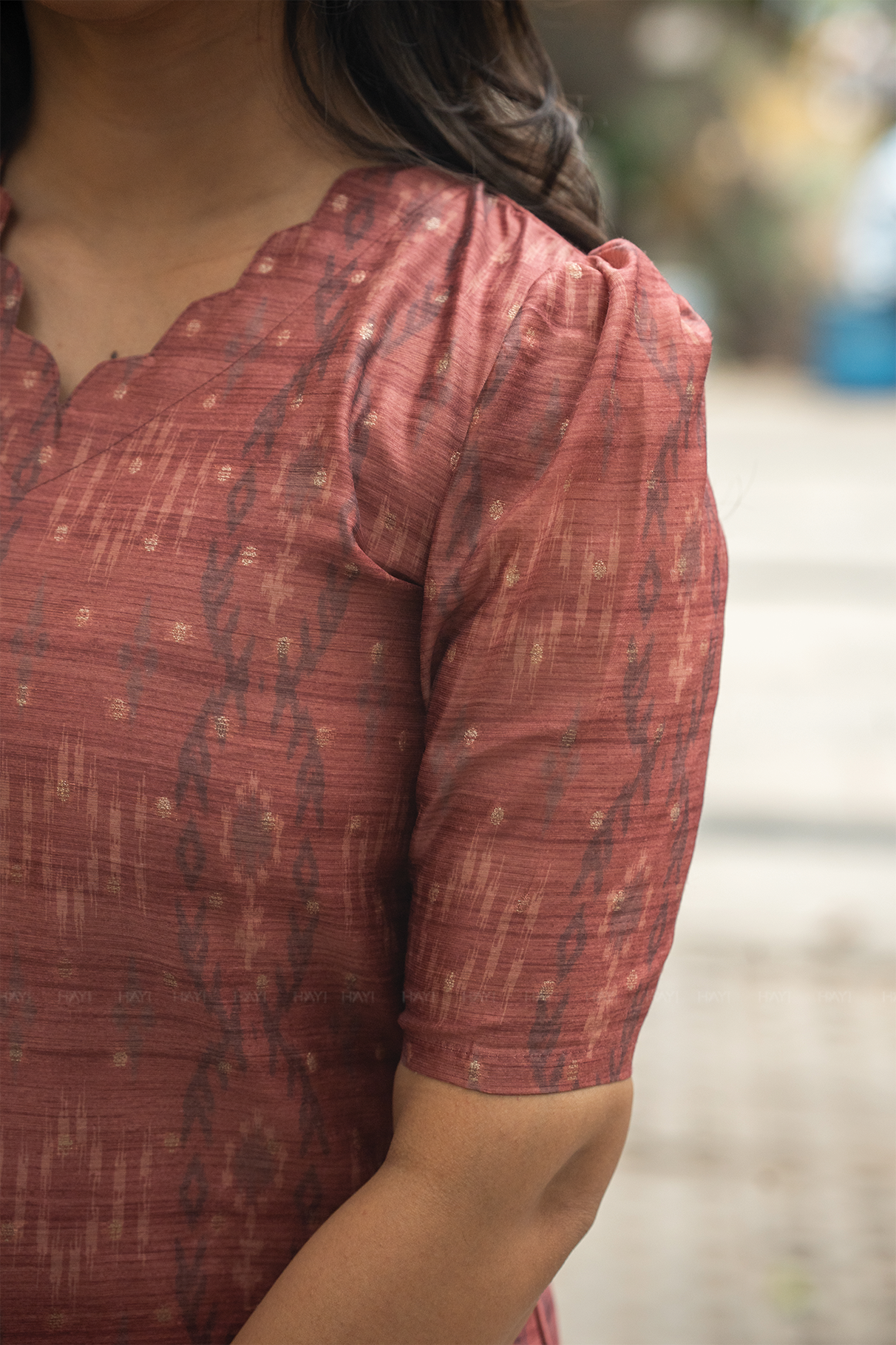 Neeli Red printed 2 Piece Shimmer Butti Kurta with Dupatta