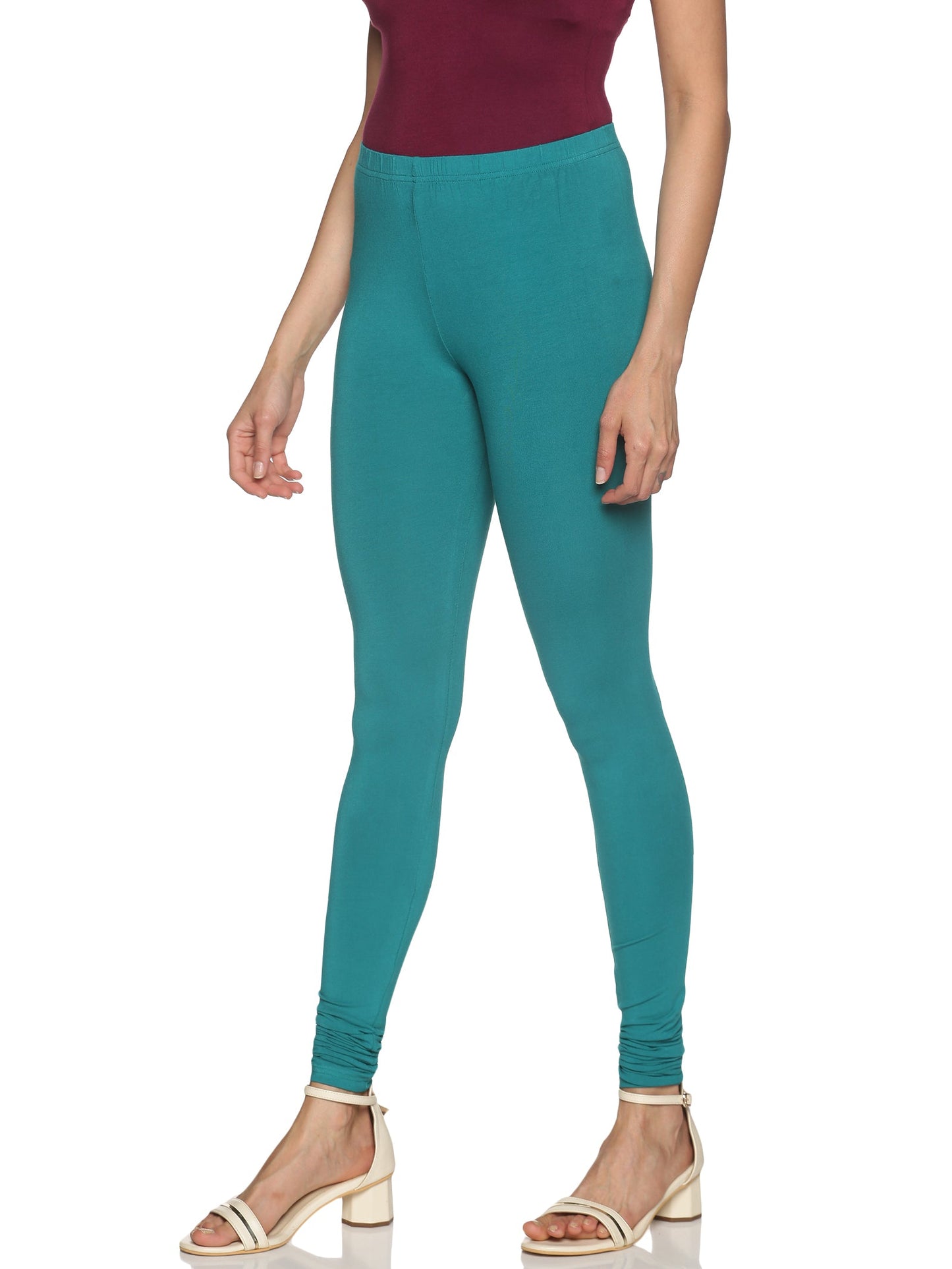 Peacock green churidar