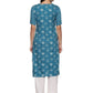 Blue Rise and shine Viscose Printed Kurta