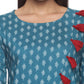 Blue Rise and shine Viscose Printed Kurta