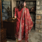 Tapestry Red printed 2 Piece Muslin Shimmer Kurta with Dupatta
