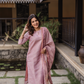 Mistyrose Pink printed 2 Piece Muslin Shimmer Butti Kurta with Dupatta