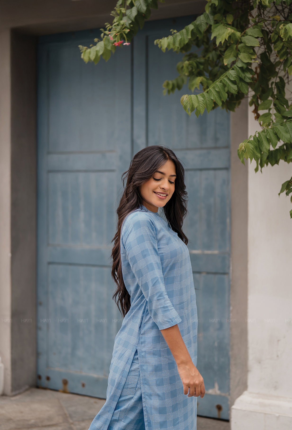 Untamed Blue with Nomadic Spirit printed Viscose Co-ords