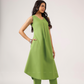 Lime After Lime Rounded Hem Sleeveless With V Neck Co Ords