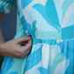 Chords Blue with Harmonioes Fragrant floral printed Maternity and Feeding Dress