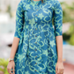 Arty Bloom Teal with Floral printed Maternity and Feeding dress