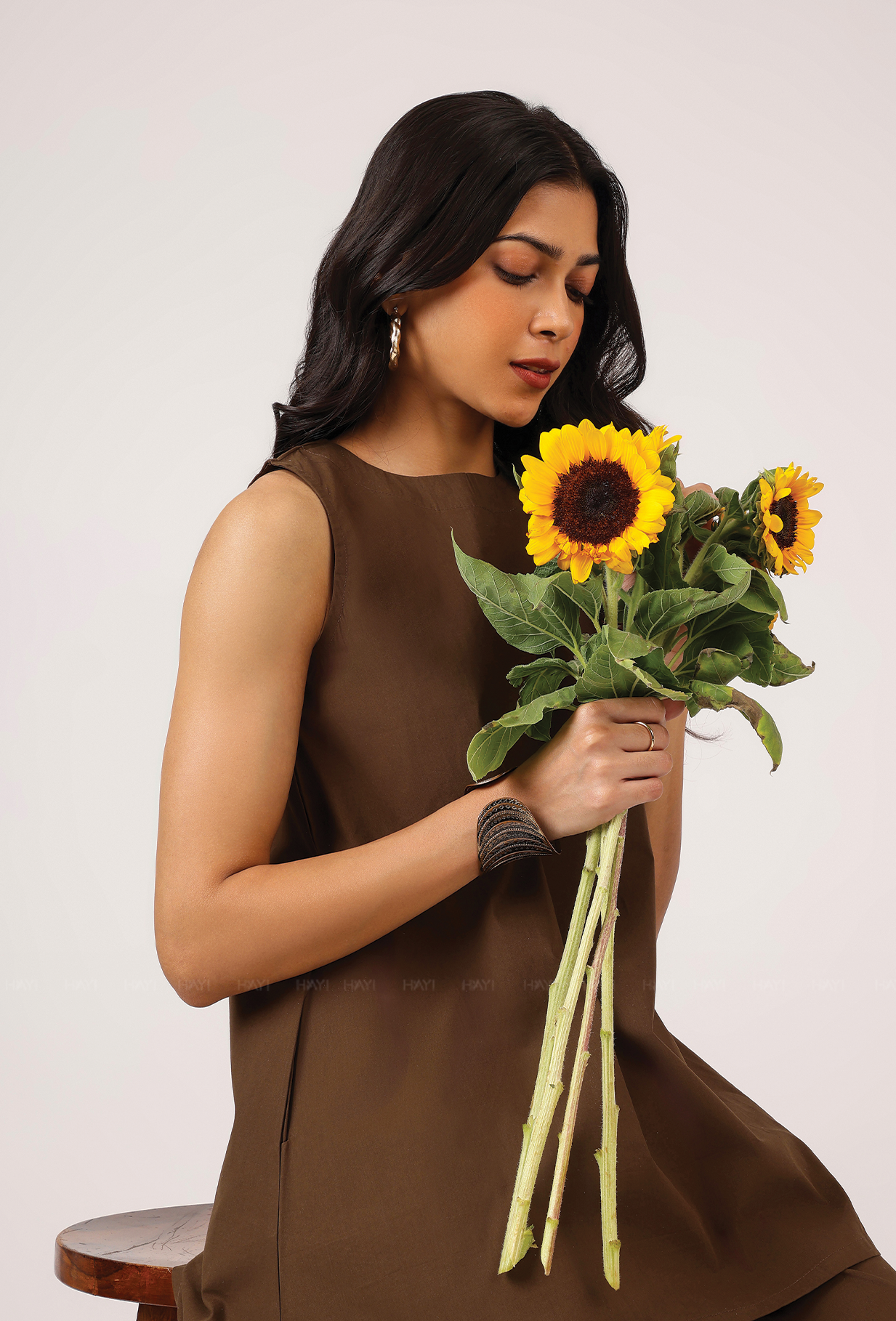 Matcha My Heart Brown Sleeveless Co-Ords
