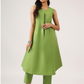 Lime After Lime Rounded Hem Sleeveless With V Neck Co Ords