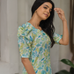 Cadence Green with Metropolitan Rhythm floral Printed Linen Blend Co-ords