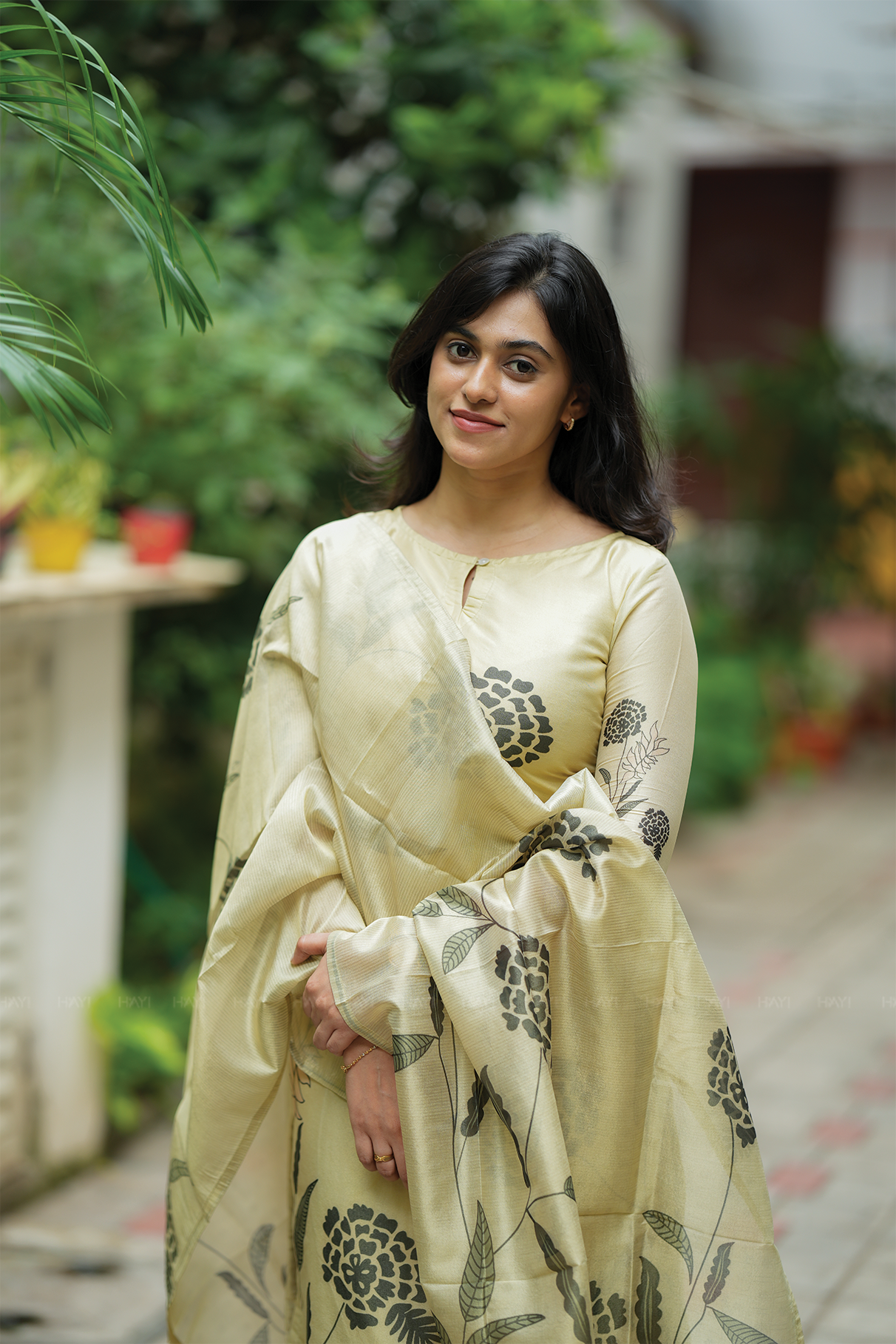 Yellow Pure Radiance 2 Piece printed Silk Blend Kurta with Dupatta