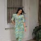 Cadence Green with Metropolitan Rhythm floral Printed Linen Blend Co-ords