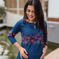 Starlit Blue with Celestial Stitch printed Viscose Kurta