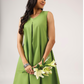 Lime After Lime Rounded Hem Sleeveless With V Neck Co Ords