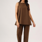 Matcha My Heart Brown Sleeveless Co-Ords