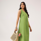 Lime After Lime Rounded Hem Sleeveless With V Neck Co Ords