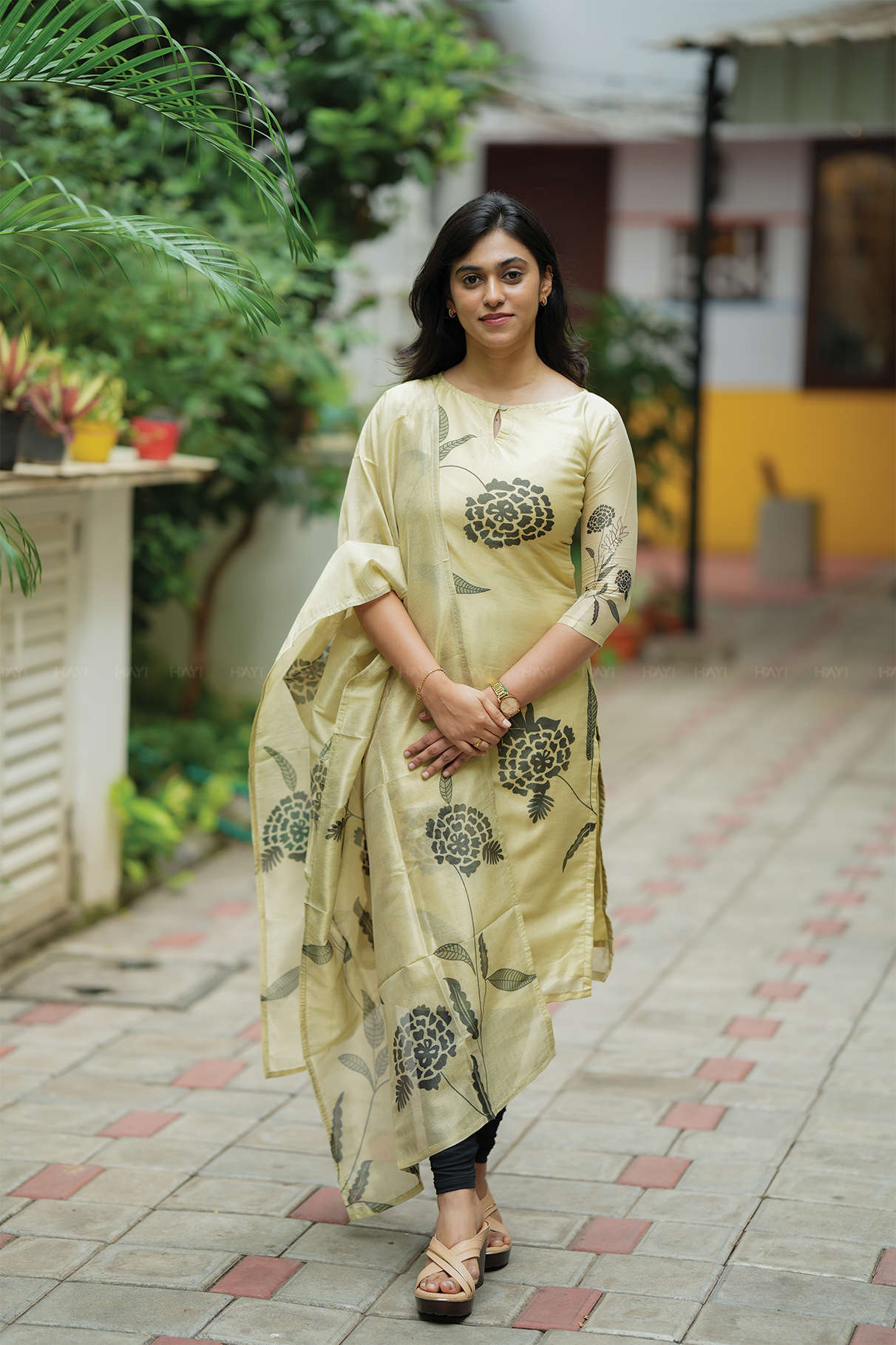 Yellow Pure Radiance 2 Piece printed Silk Blend Kurta with Dupatta