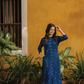 Revel Navy with Evening Glow printed Viscose Co-ords