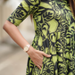 Jungle Eclipse Green Printed Viscose Maternity and Feeding dress