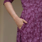 Plum Dalia Viscose Printed A-line Dress