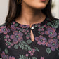 Black Midnight Muse Viscose Printed Kurta
