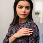 Black Midnight Muse Viscose Printed Kurta