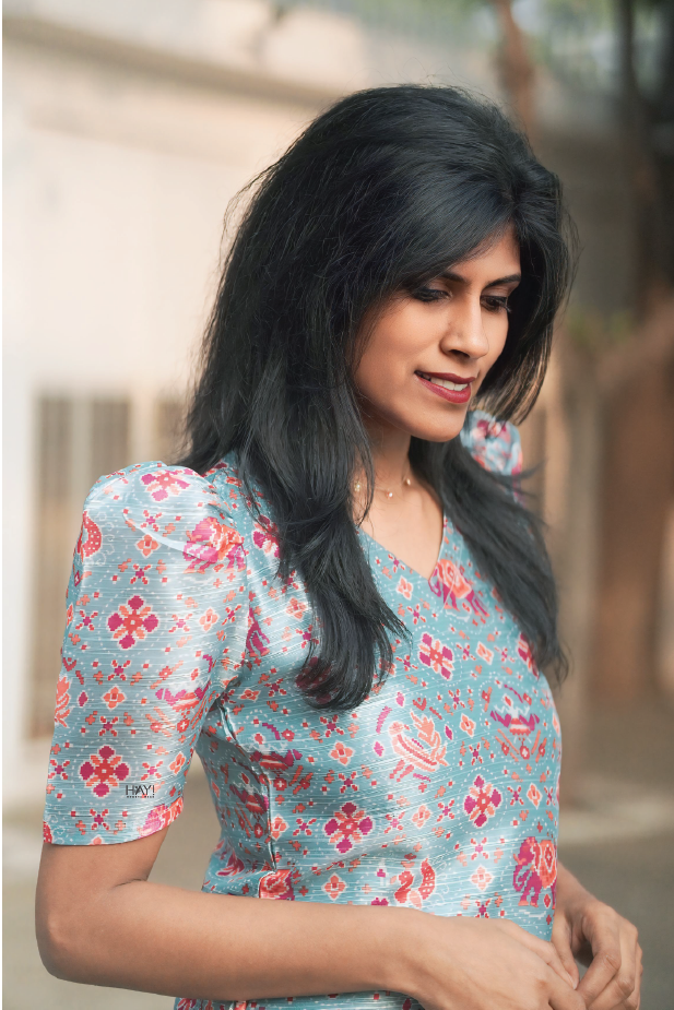 Blue Sapphire Silk Slub Kurta